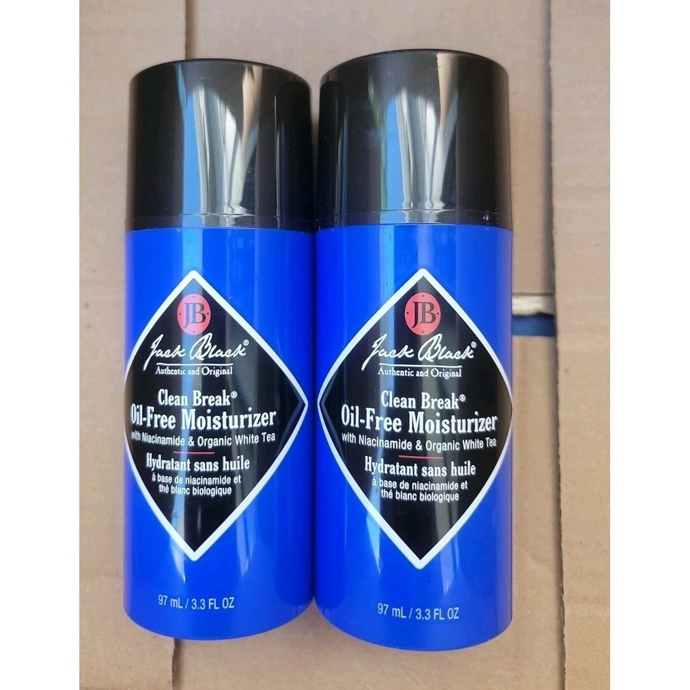 Lot Of 2 Bottles Jack Black Clean Break Oil-Free Face Moisturizer New Quick Ship